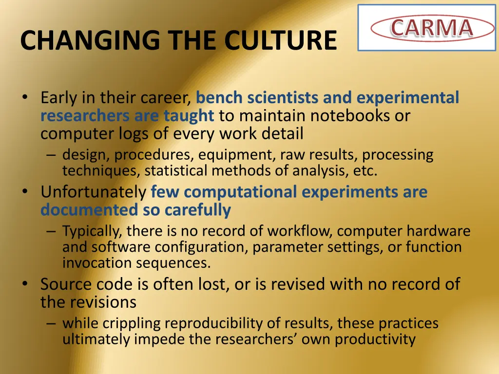 changing the culture