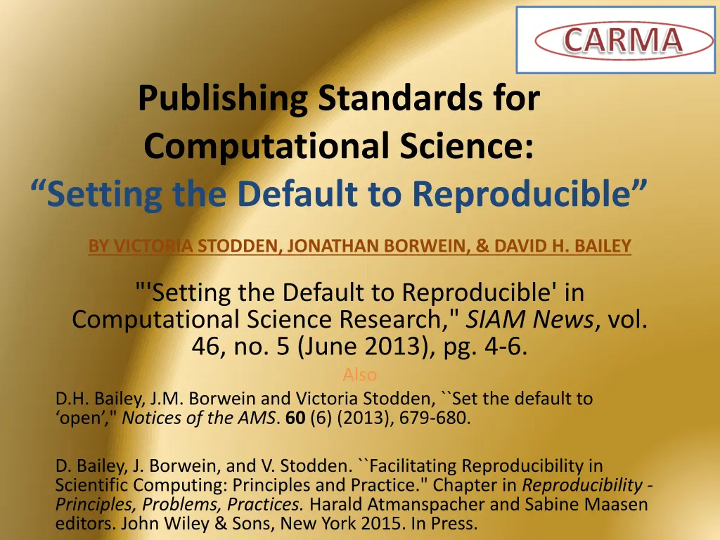 publishing standards for computational science 1