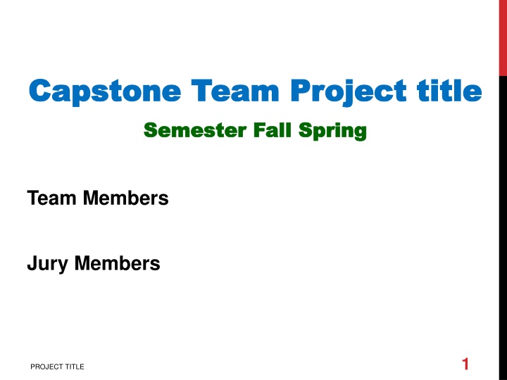 capstone team project title capstone team project