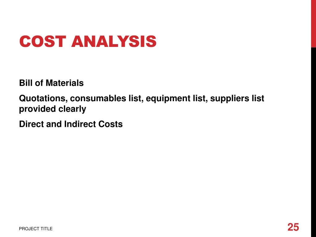 cost analysis