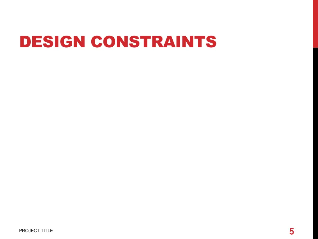 design constraints