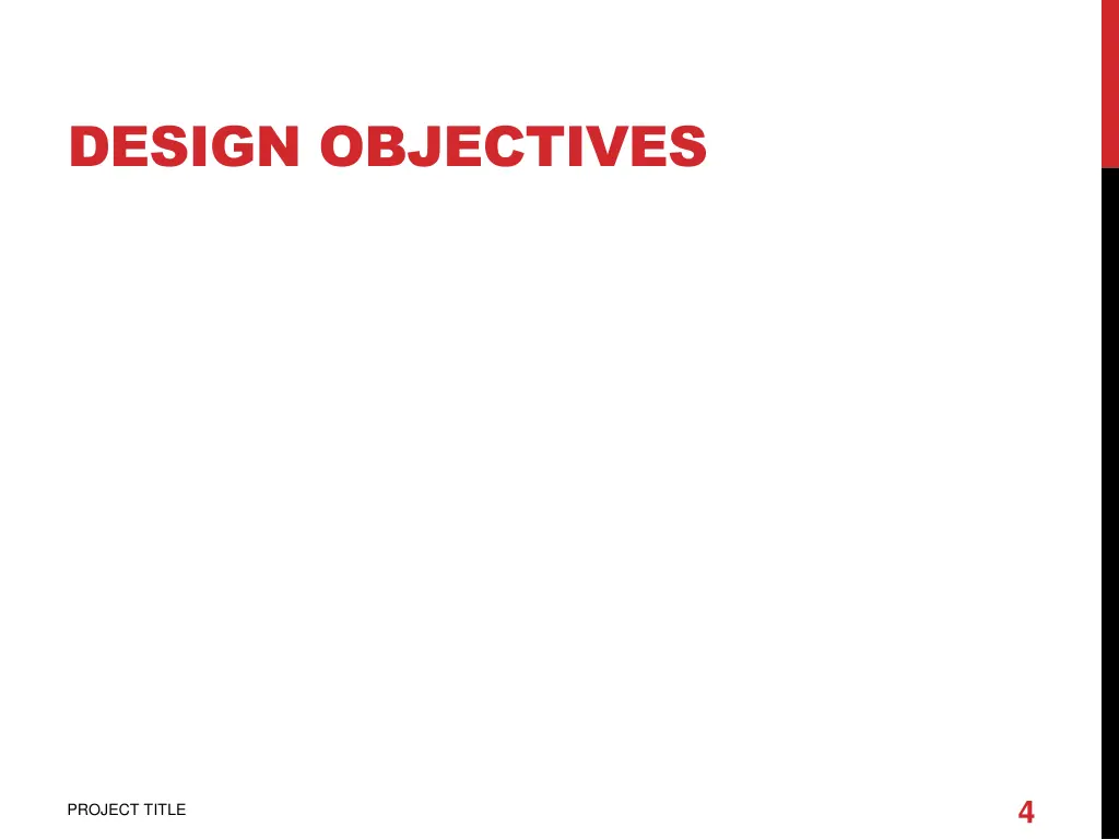 design objectives