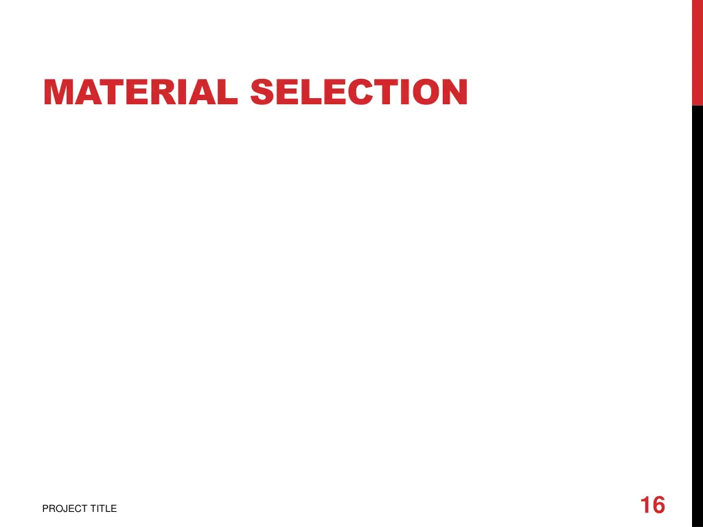 material selection 1
