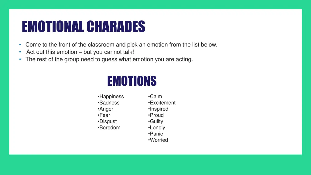 emotional charades