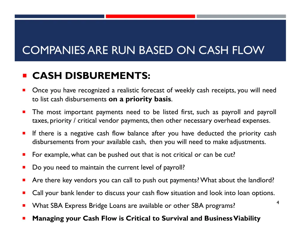 companies are run based on cash flow 1