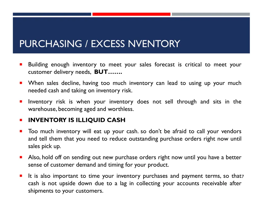 purchasing excess nventory