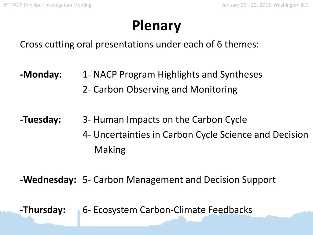 5 th nacp principal investigators meeting 5
