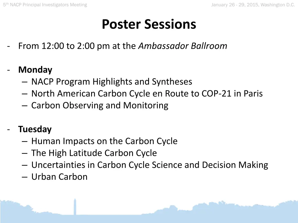 5 th nacp principal investigators meeting 7
