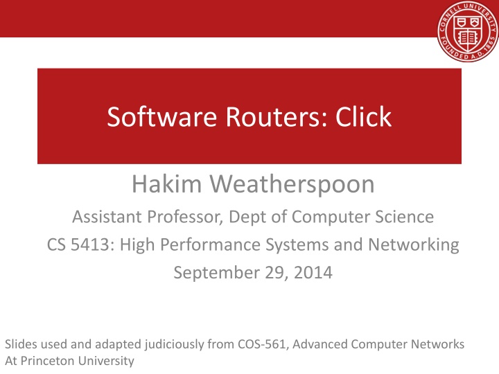 software routers click