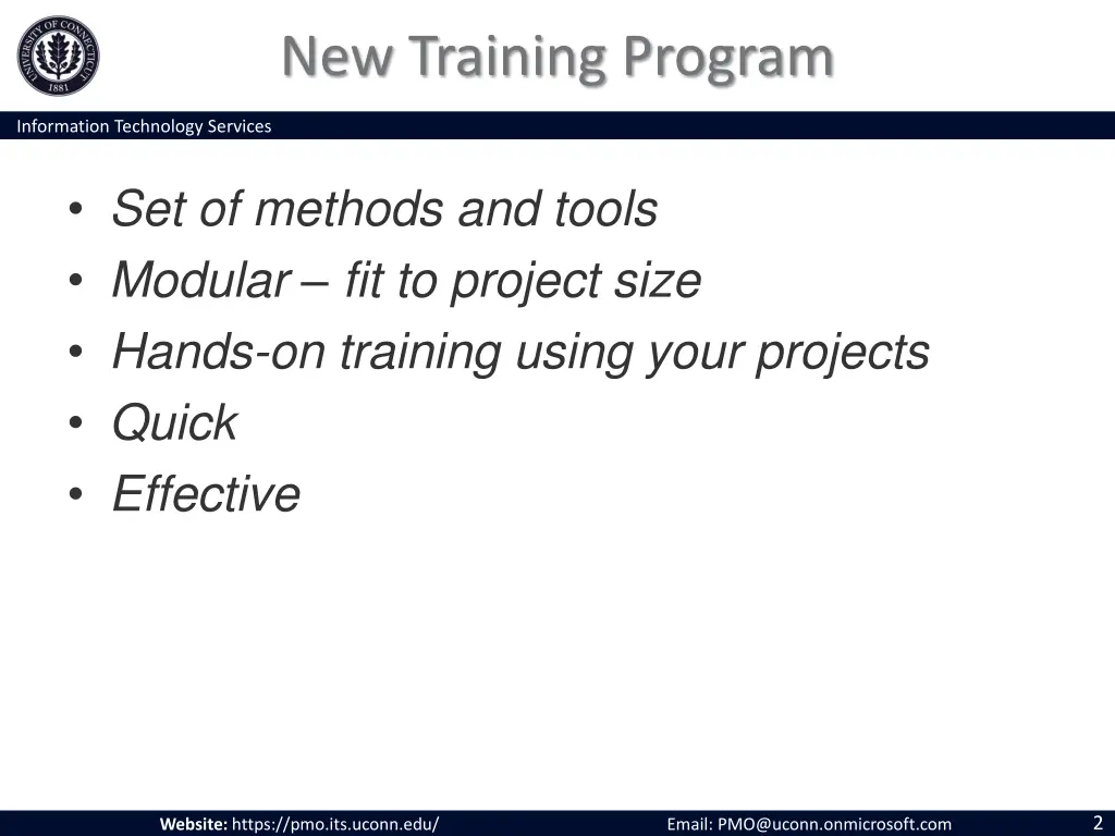 new training program