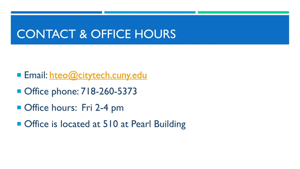contact office hours