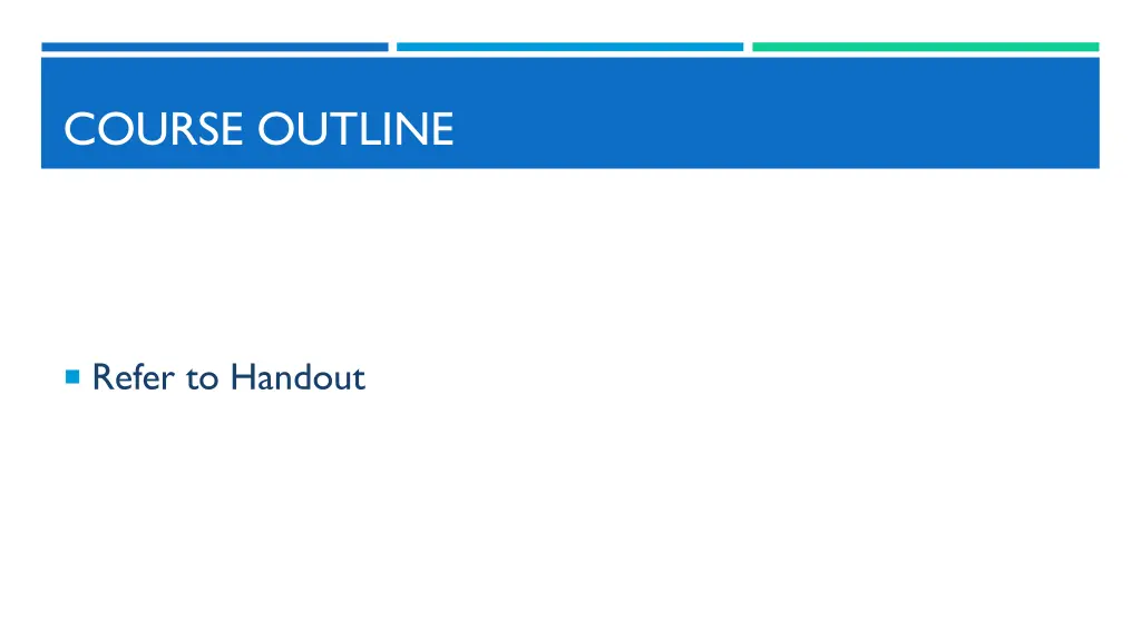 course outline