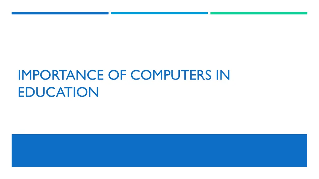 importance of computers in education