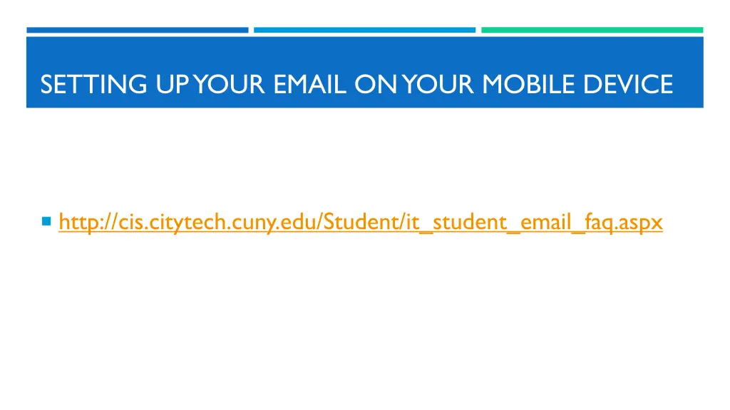 setting up your email on your mobile device