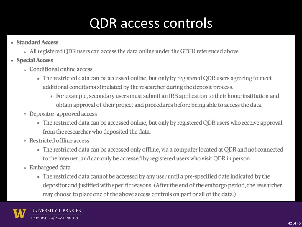 qdr access controls