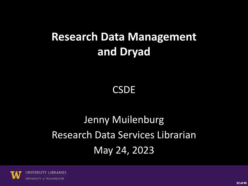 research data management and dryad