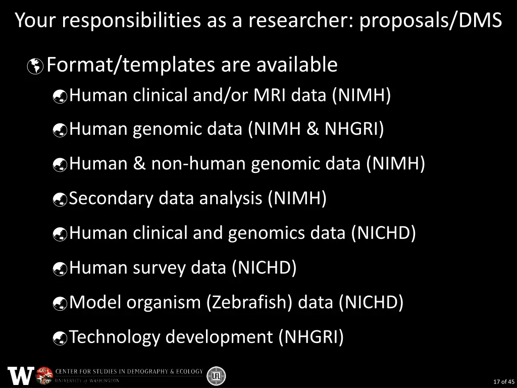 your responsibilities as a researcher proposals 4