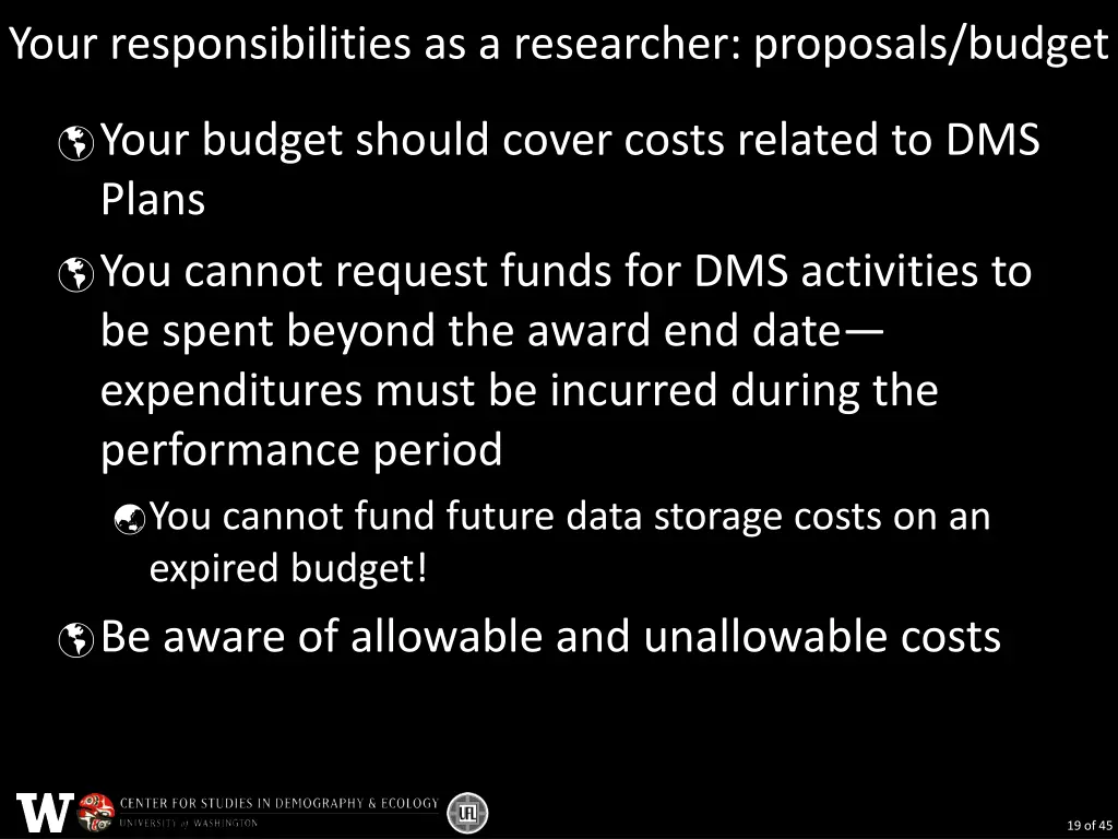 your responsibilities as a researcher proposals 6