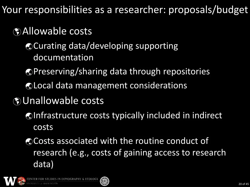your responsibilities as a researcher proposals 7