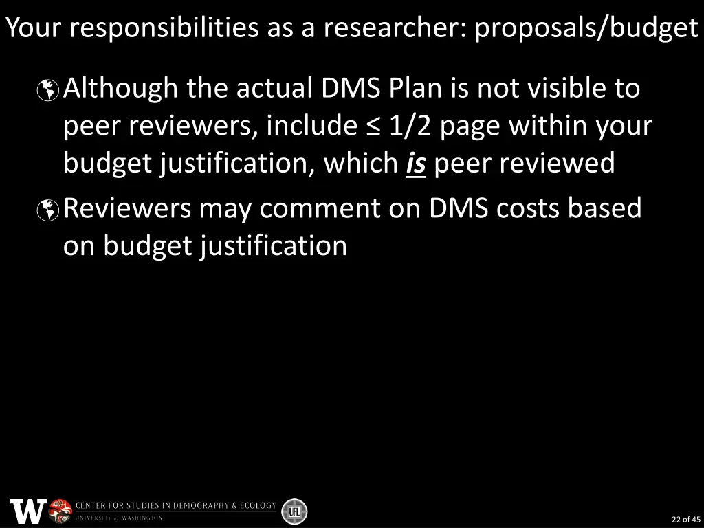 your responsibilities as a researcher proposals 9