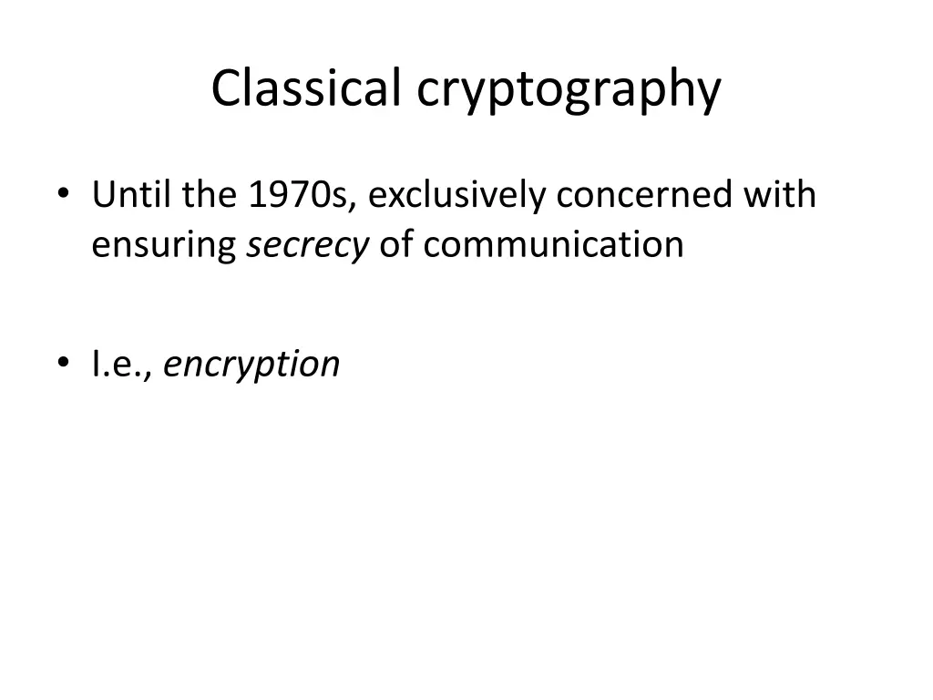 classical cryptography 1