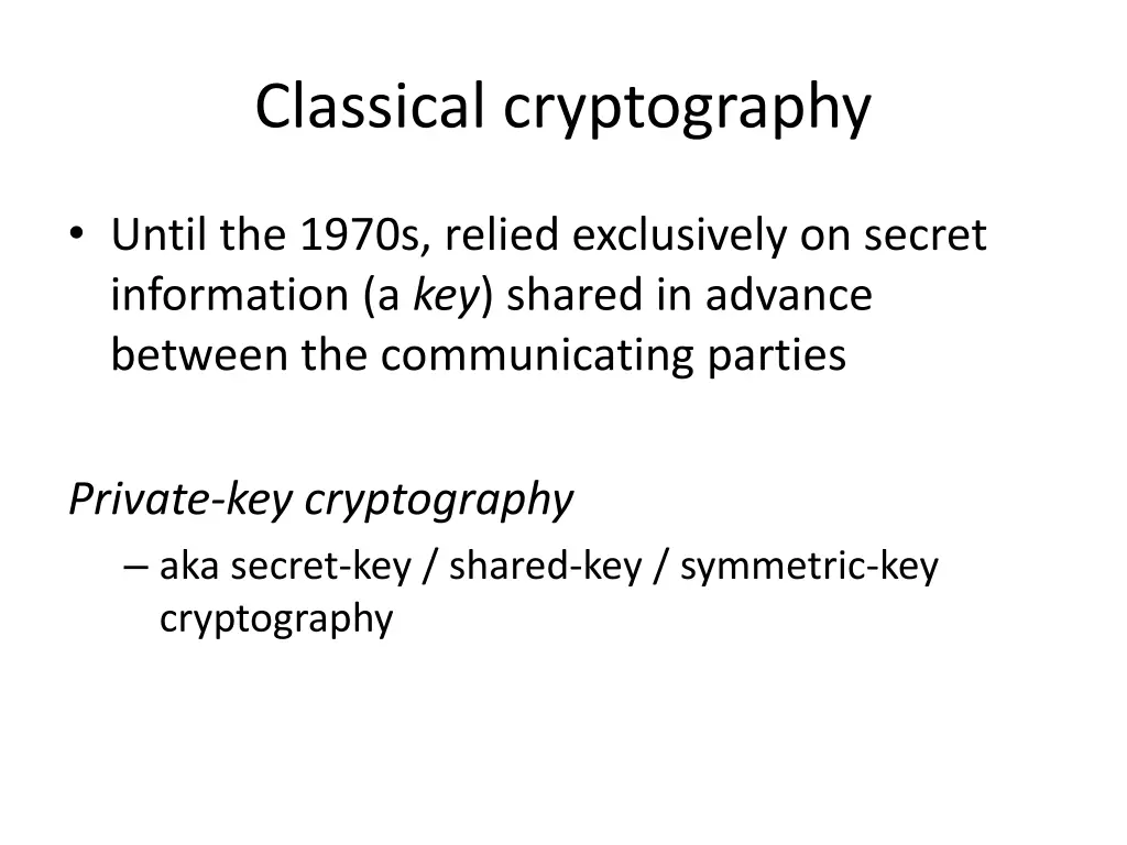 classical cryptography 2
