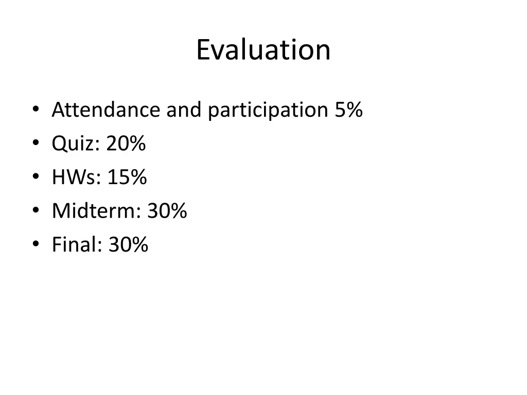 evaluation