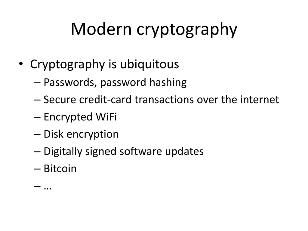 modern cryptography 2