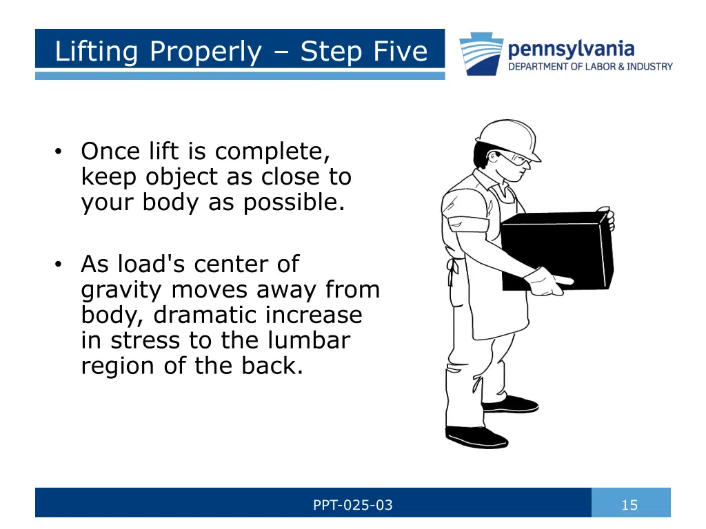 lifting properly step five