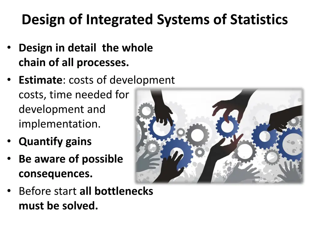design of integrated systems of statistics