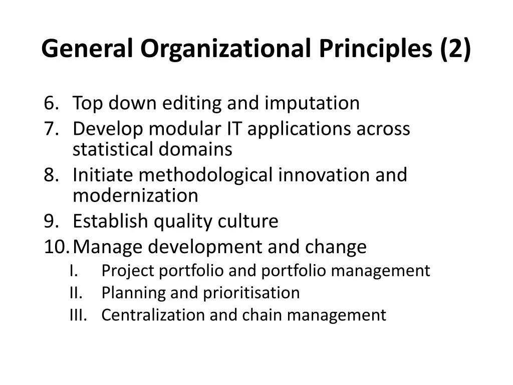 general organizational principles 2
