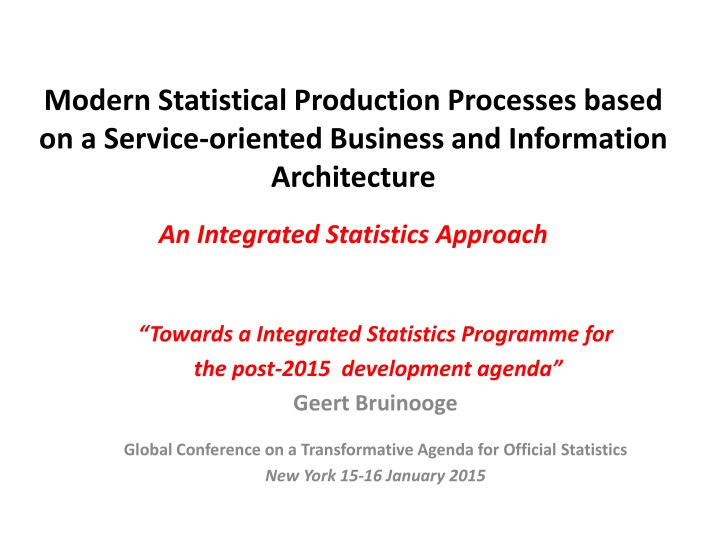 modern statistical production processes based