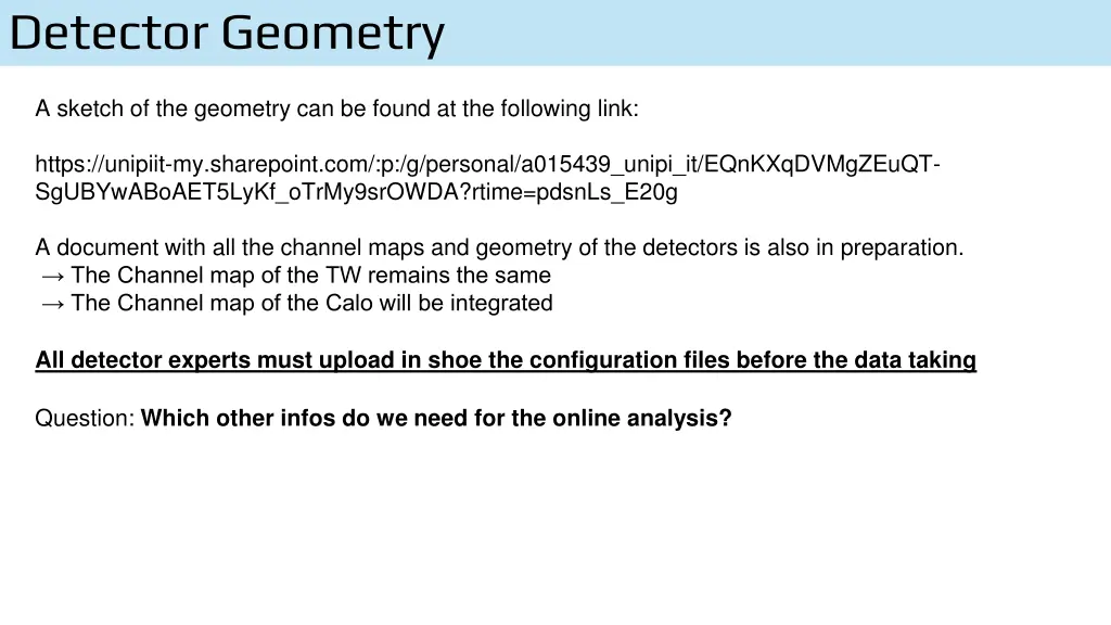 detector geometry