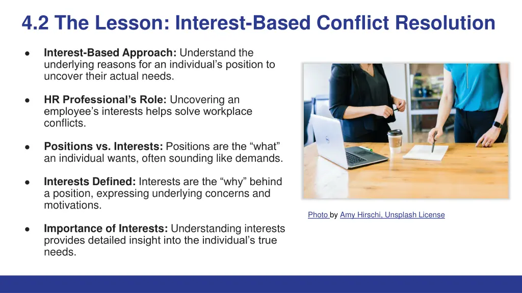 4 2 the lesson interest based conflict resolution