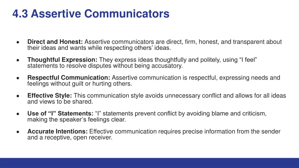 4 3 assertive communicators