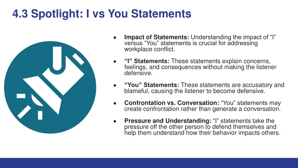 4 3 spotlight i vs you statements