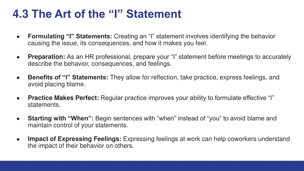 4 3 the art of the i statement
