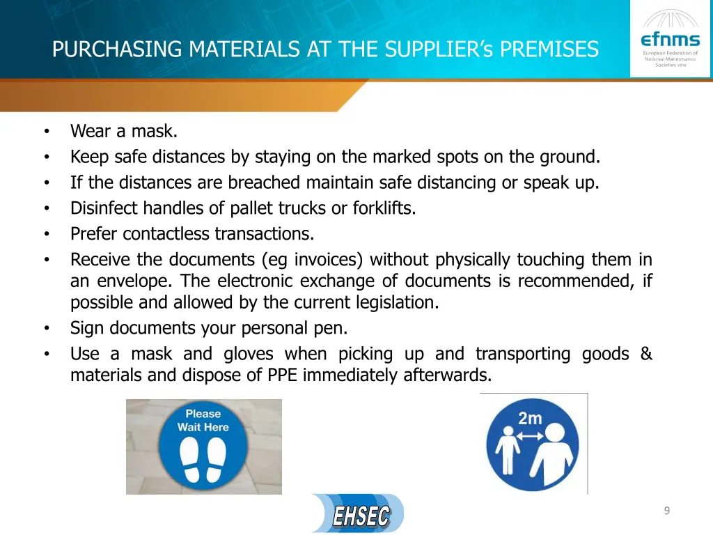 purchasing materials at the supplier s premises