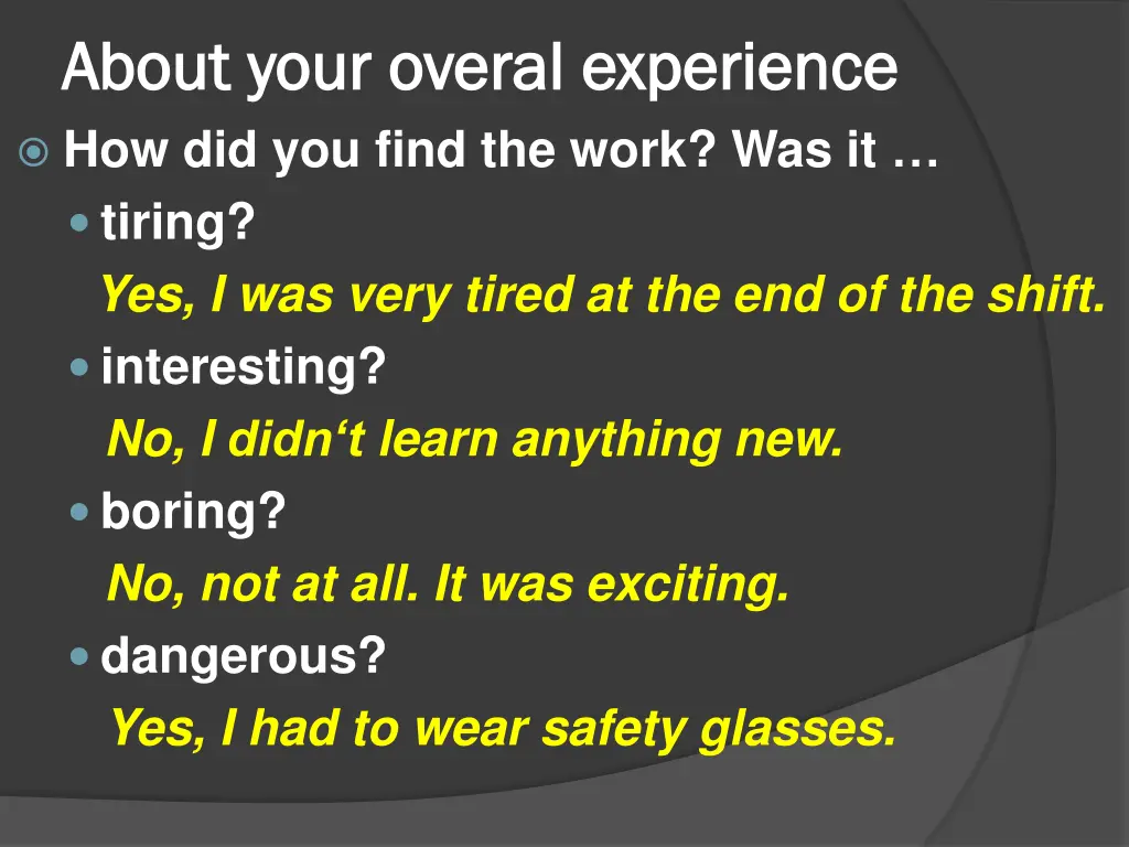 about about your how did you find the work