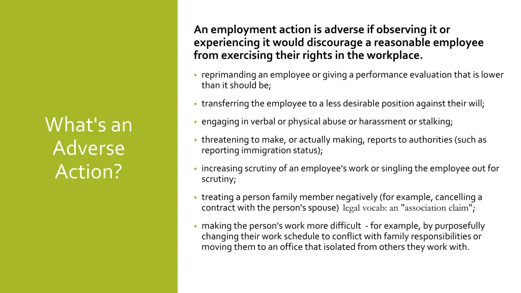 an employment action is adverse if observing