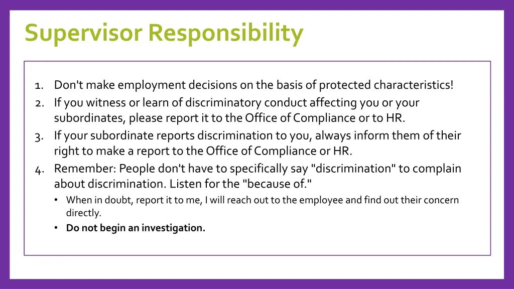 supervisor responsibility