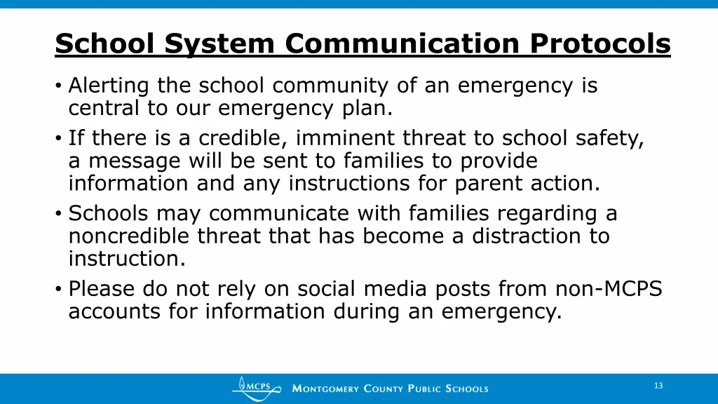 school system communication protocols