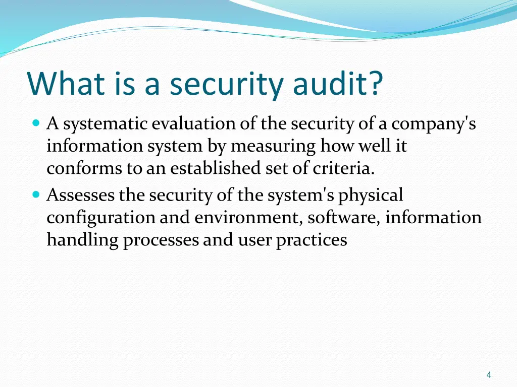 what is a security audit
