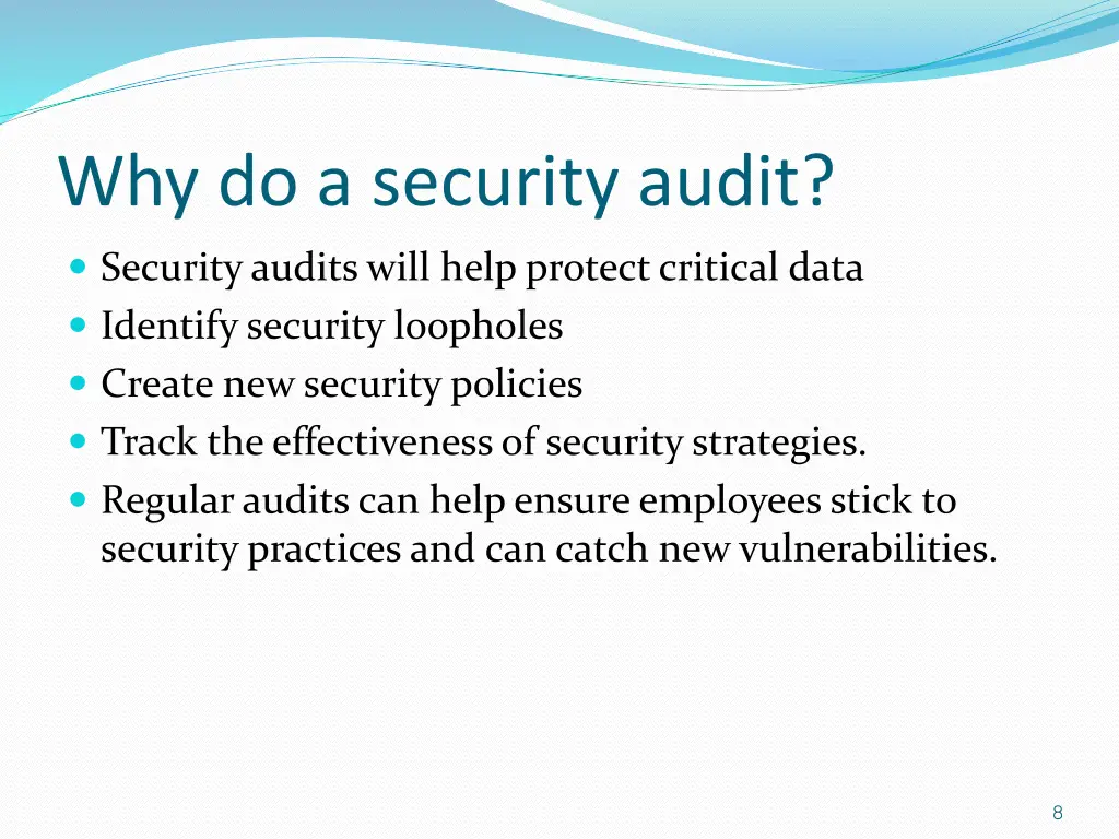 why do a security audit 1