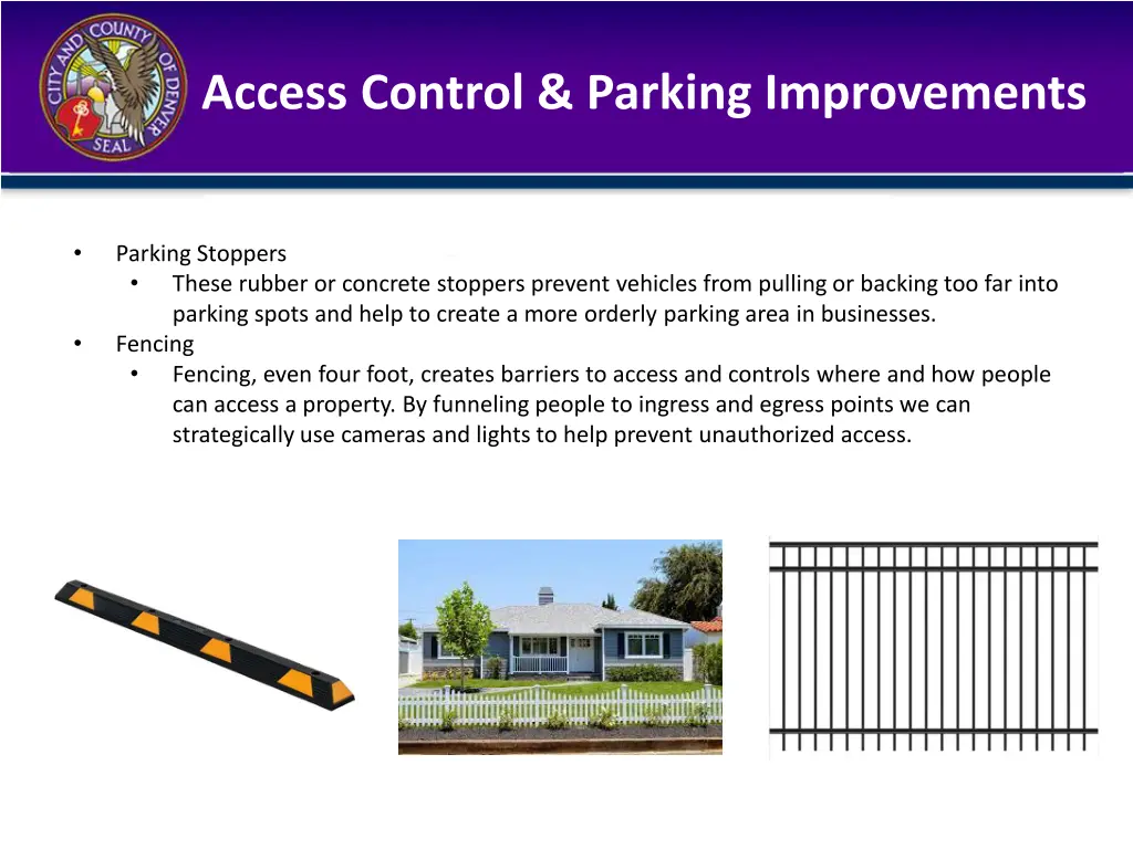 access control parking improvements