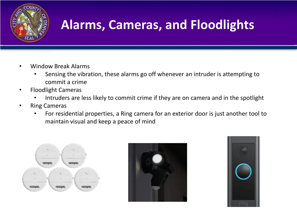 alarms cameras and floodlights