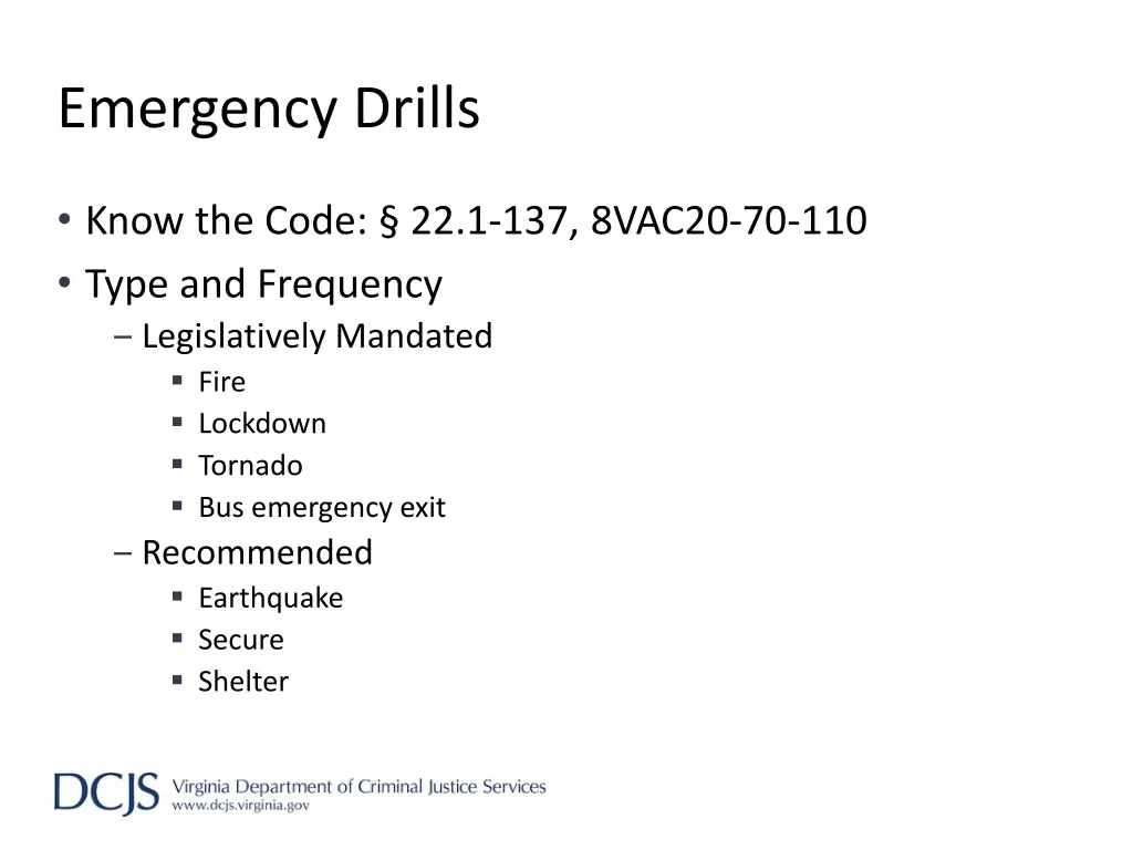 emergency drills 1