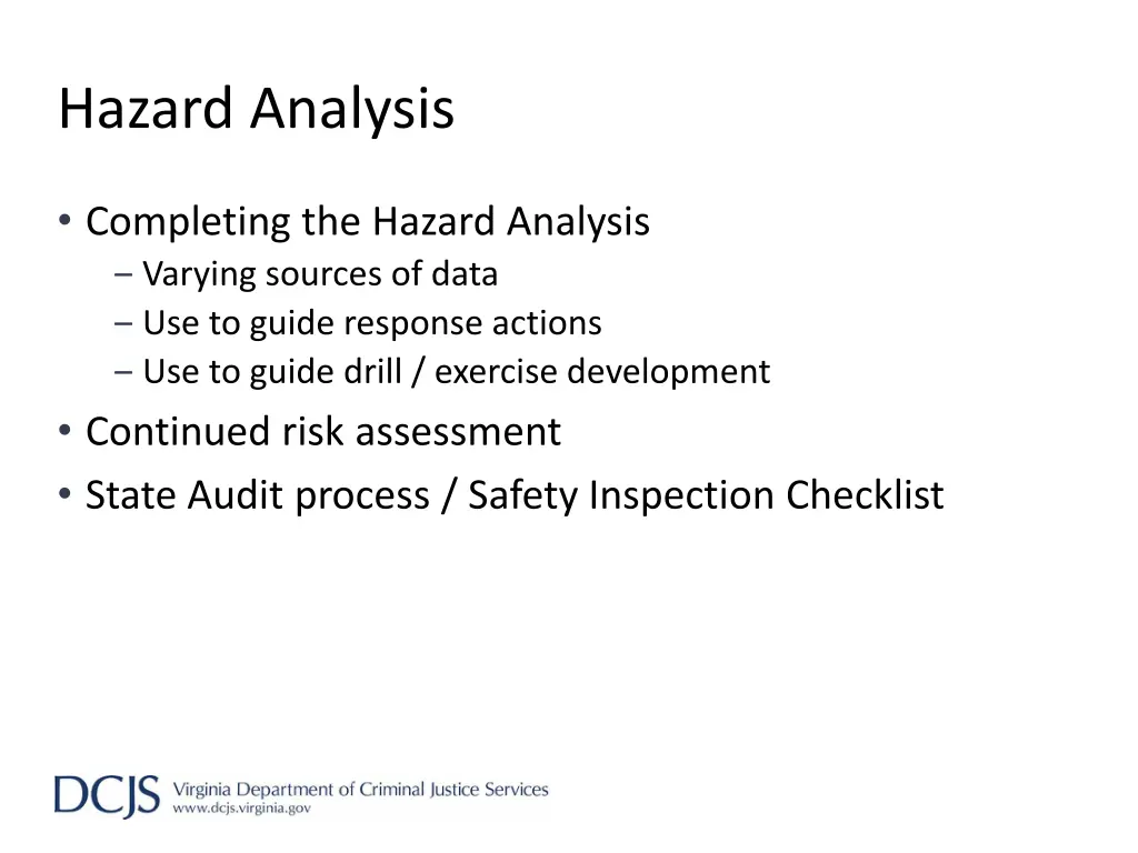hazard analysis