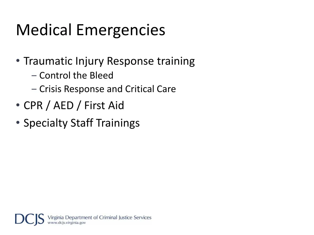medical emergencies
