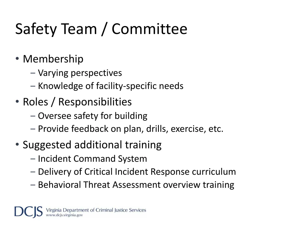 safety team committee